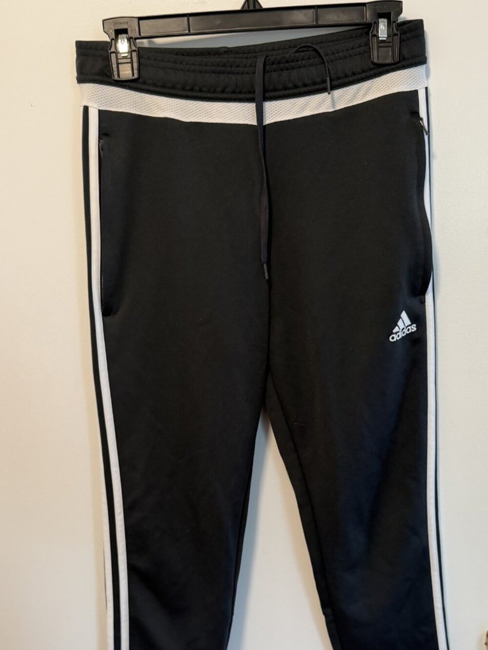 Adidas Classic Gray White Side Stripe Track Soccer Pants Athletic